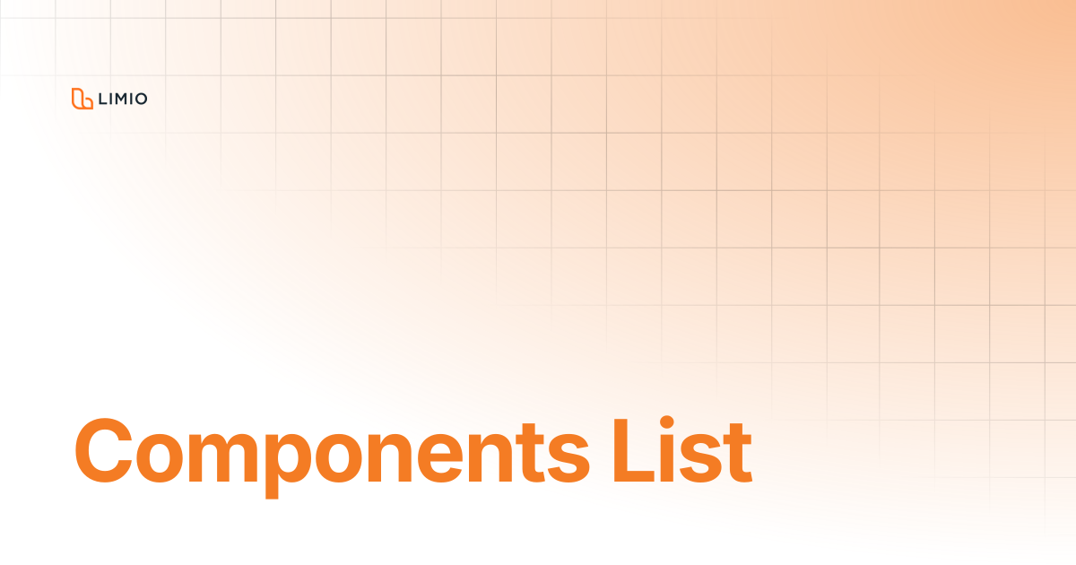 Components List | Components | Limio Docs